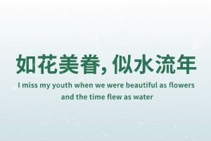 如花美眷，似水流年
