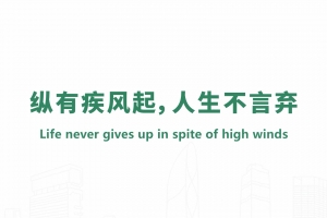縱有疾風起，人生不言棄
